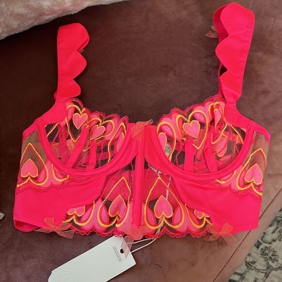 For Love and Lemons Graphic Hearts Bustier - Picture 8 of 8